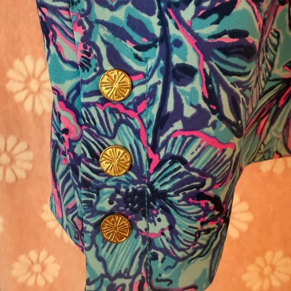 Lilly Pulitzer Luxletic Skort in Blue and Pink - Picture 10 of 10